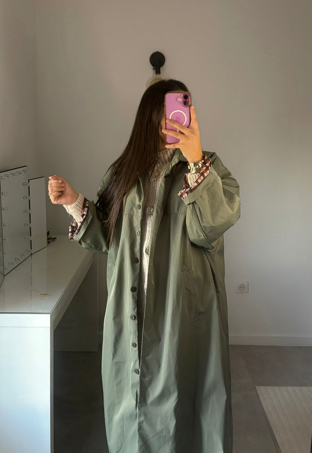 Veste Parka Longue Kaki