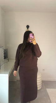 Ensemble Jupe Brune Chocolat