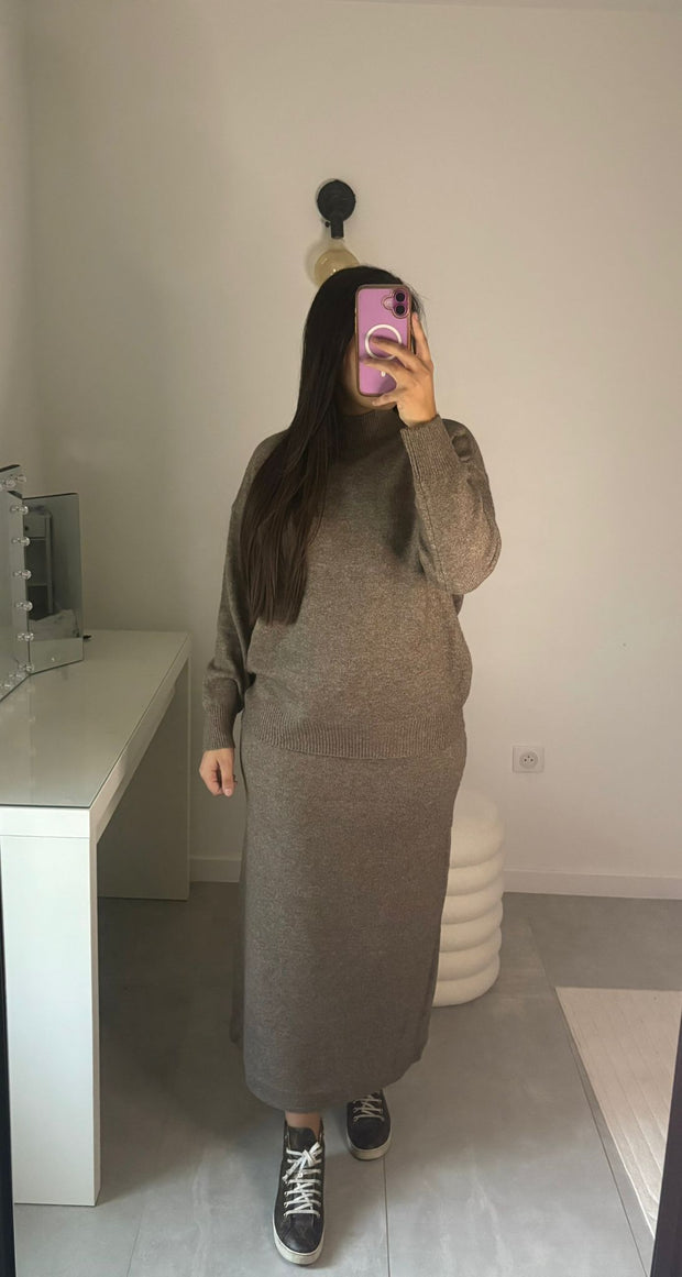 Ensemble Jupe Taupe